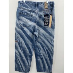 NEW KSUBI JEANS MAXX KAOS Mid Rise Relaxed Oversized 36 X 29 Wide Leg Baggy
